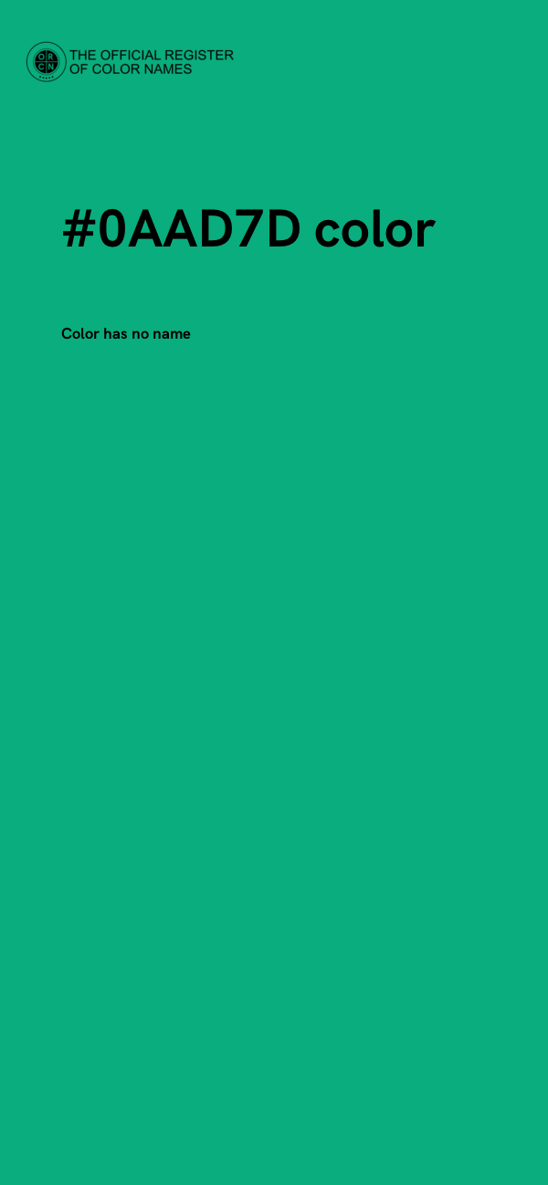 #0AAD7D color image