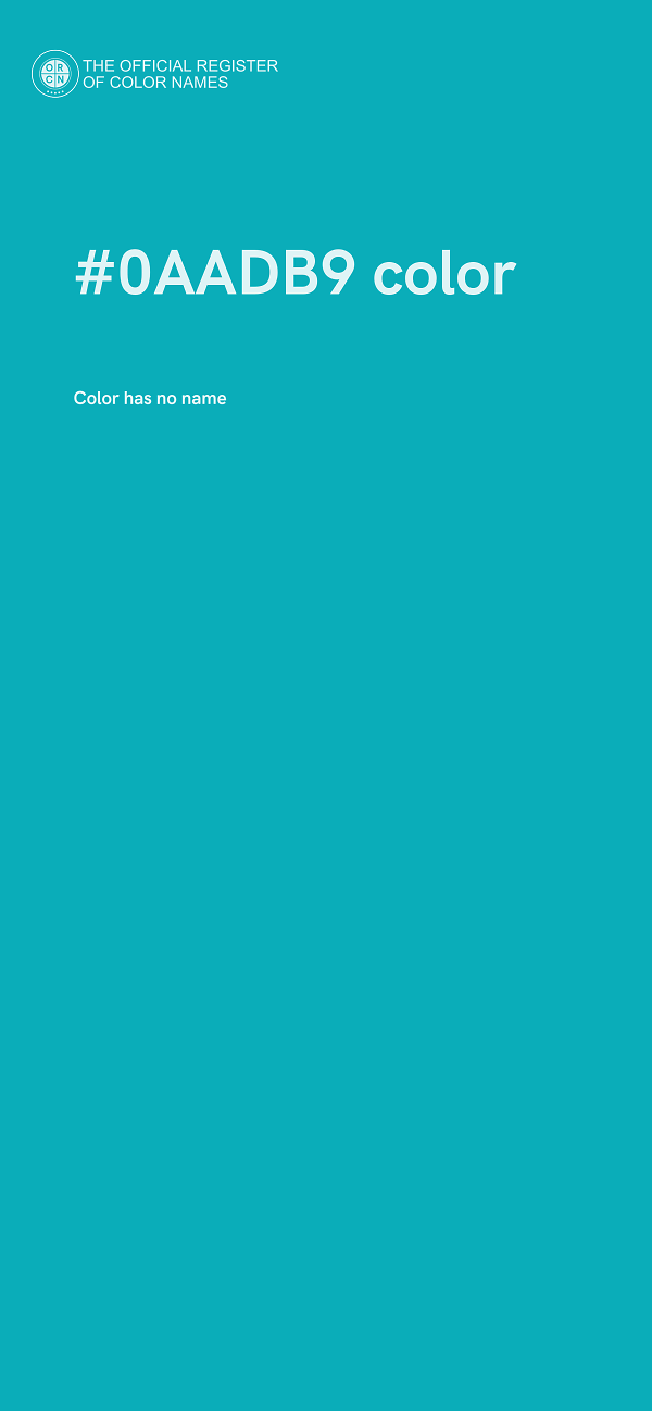 #0AADB9 color image