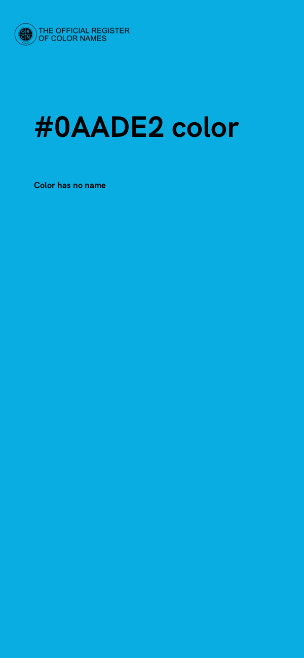 #0AADE2 color image