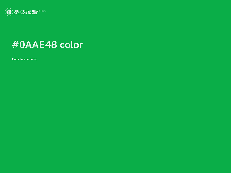 #0AAE48 color image