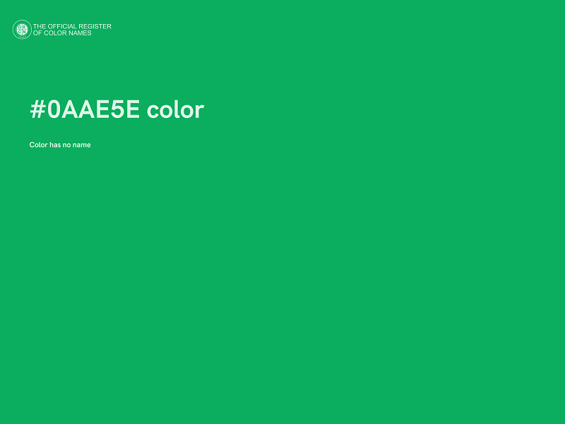 #0AAE5E color image