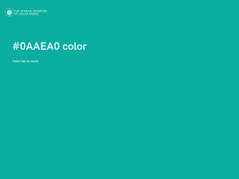 #0AAEA0 color image