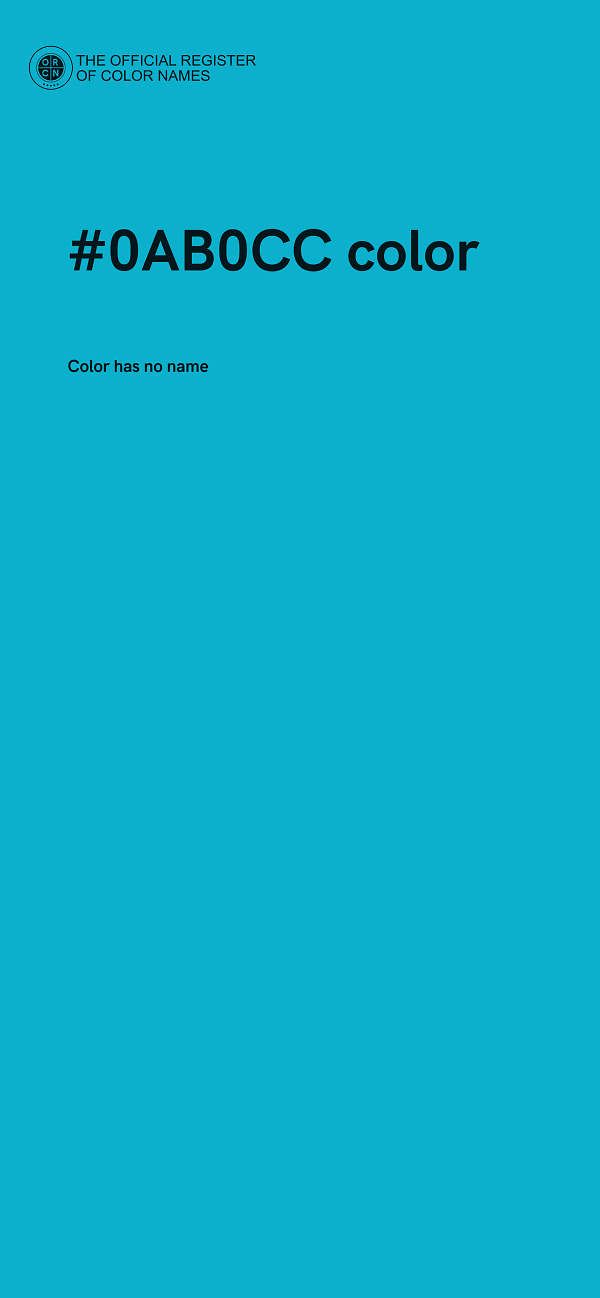 #0AB0CC color image