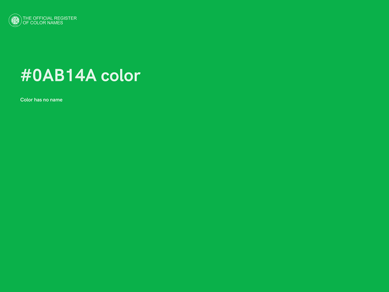 #0AB14A color image