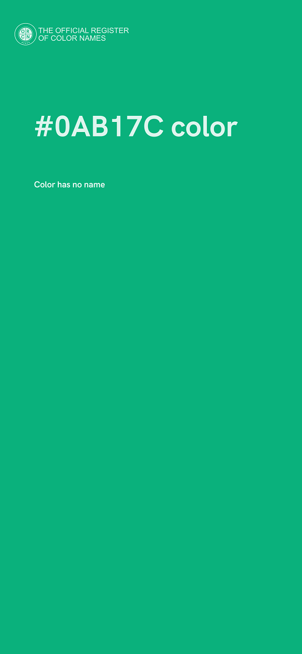 #0AB17C color image