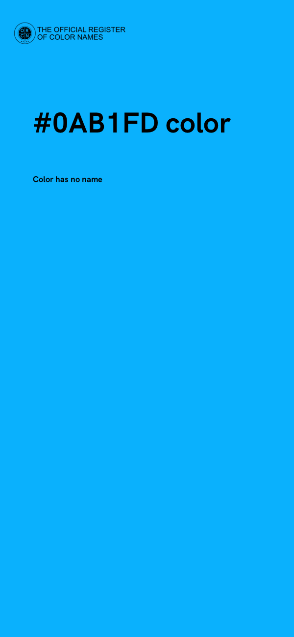 #0AB1FD color image
