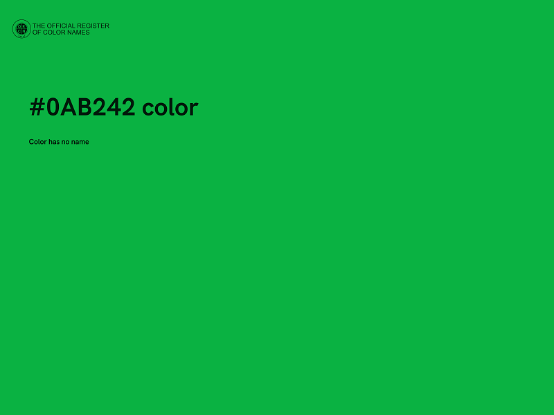 #0AB242 color image