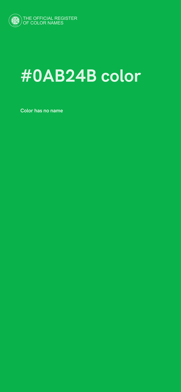 #0AB24B color image