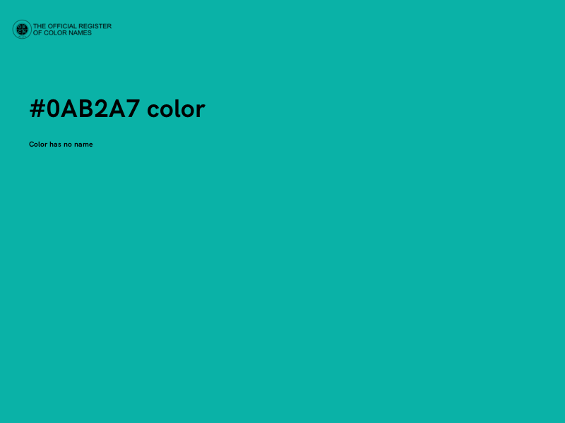 #0AB2A7 color image