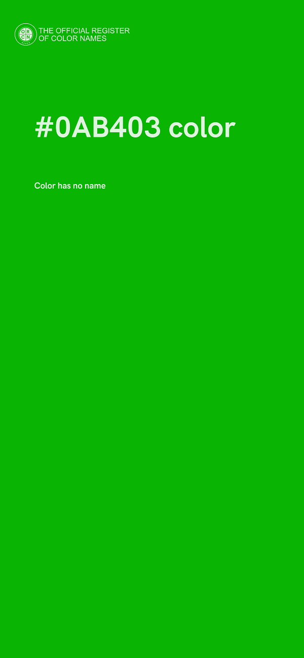 #0AB403 color image
