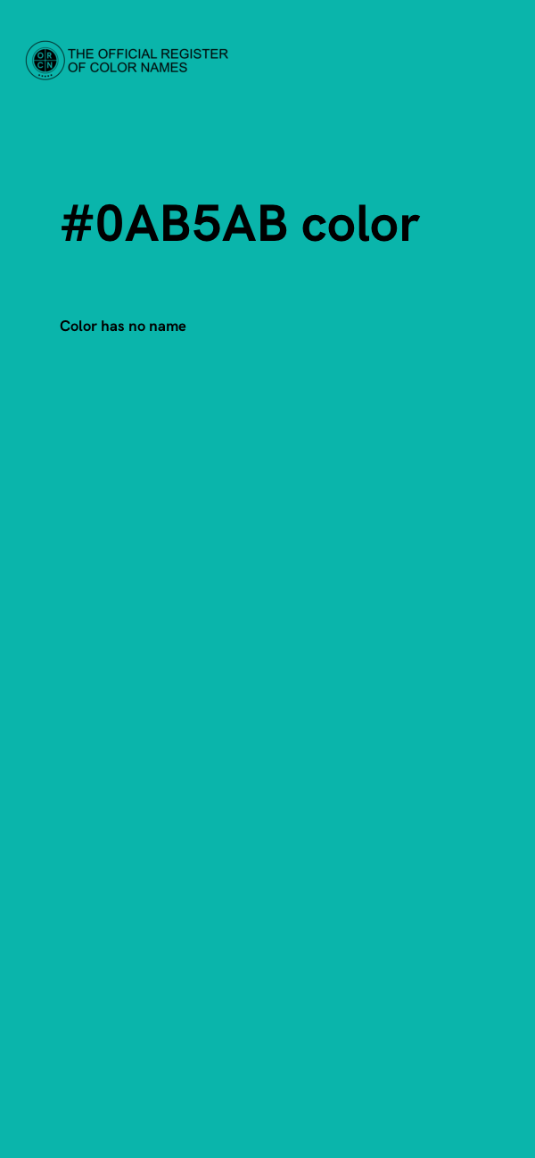 #0AB5AB color image