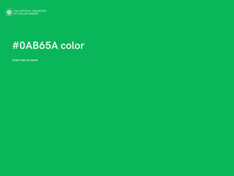 #0AB65A color image