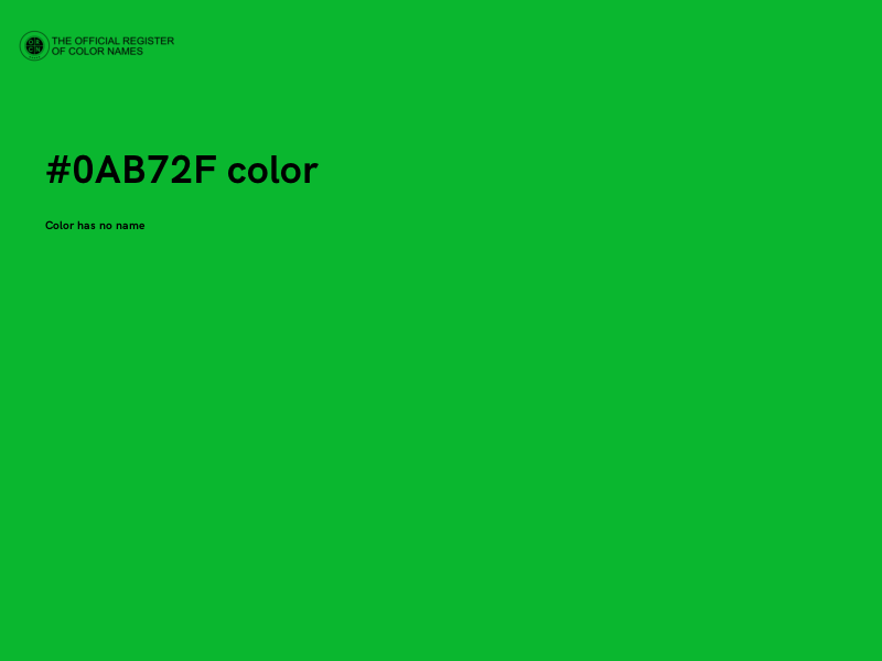 #0AB72F color image