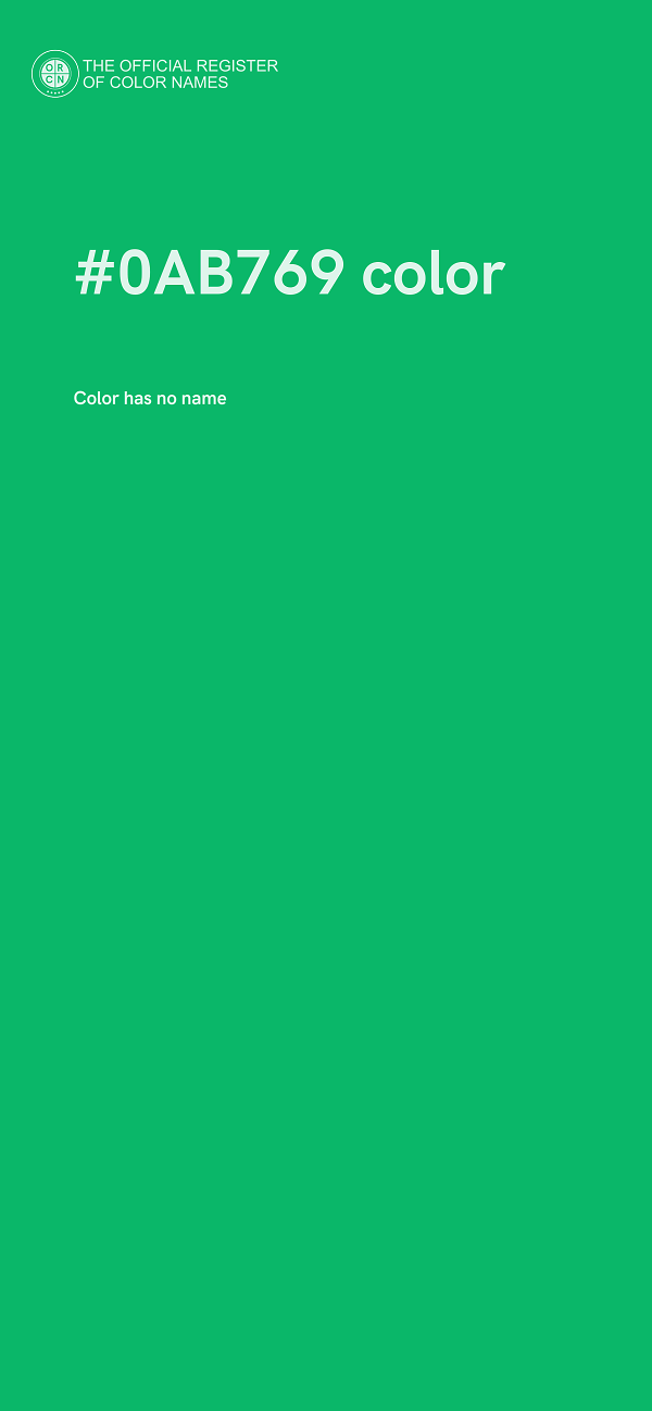 #0AB769 color image