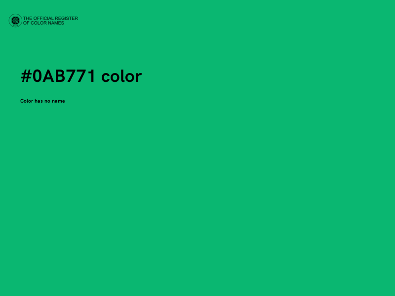 #0AB771 color image