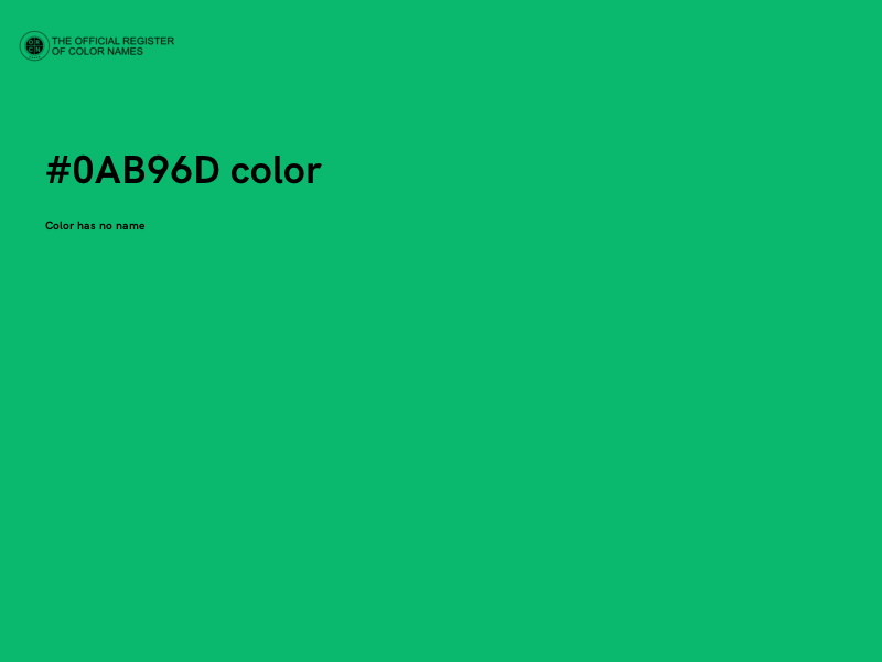 #0AB96D color image