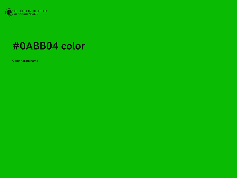 #0ABB04 color image