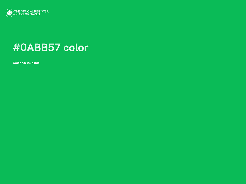 #0ABB57 color image