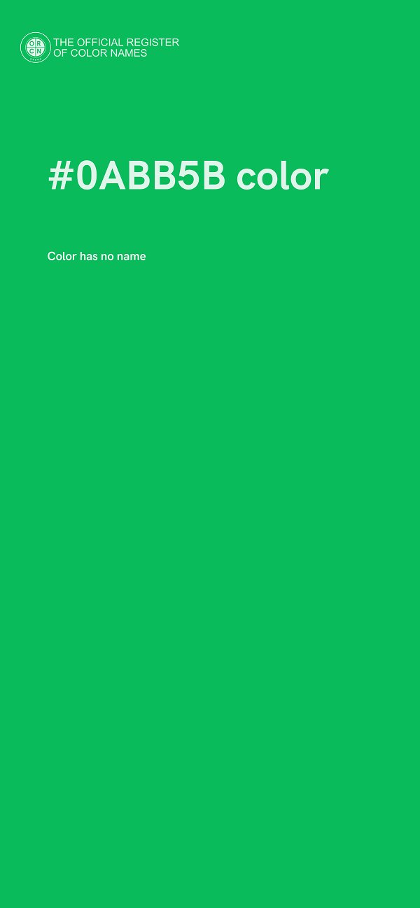#0ABB5B color image
