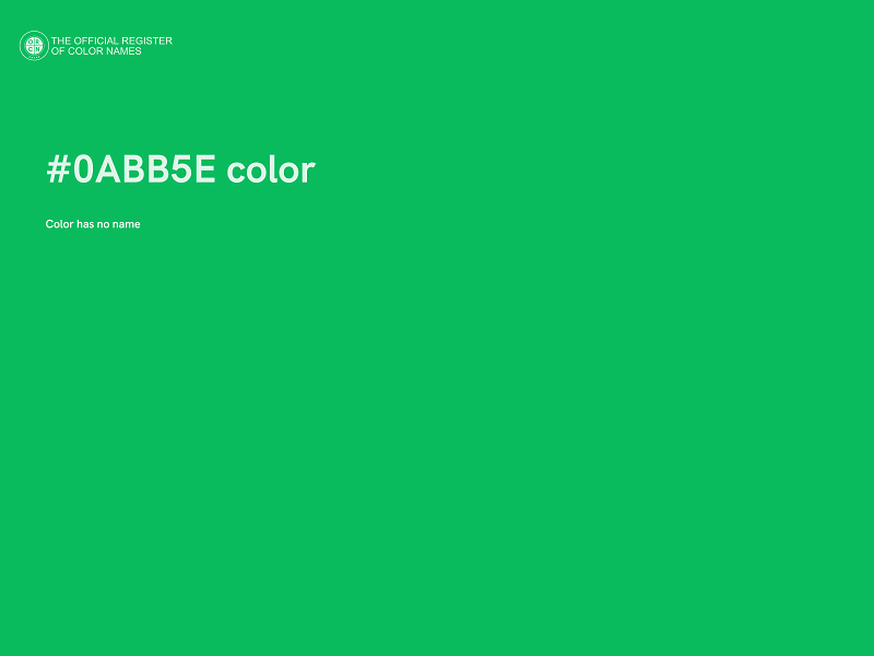 #0ABB5E color image