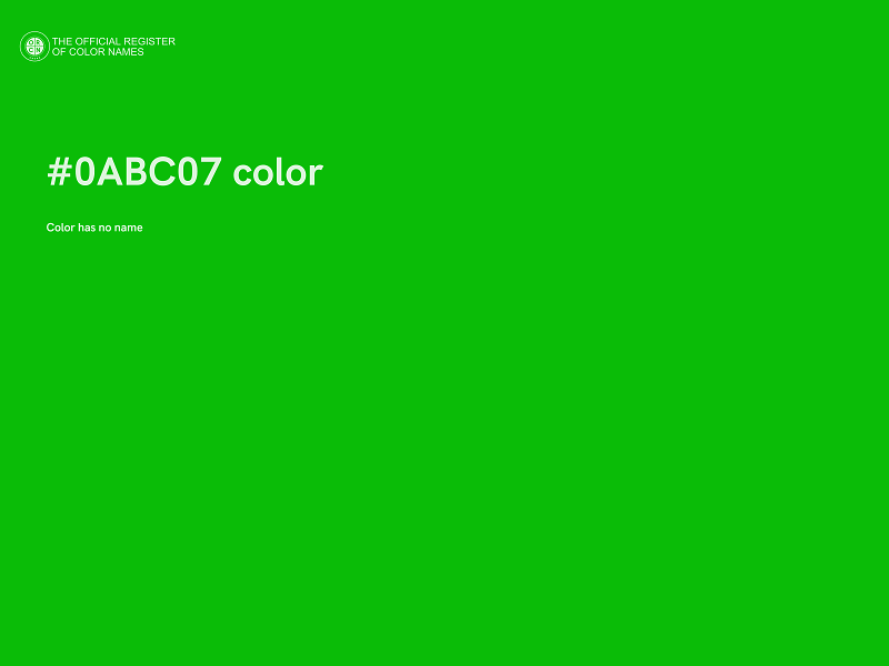 #0ABC07 color image