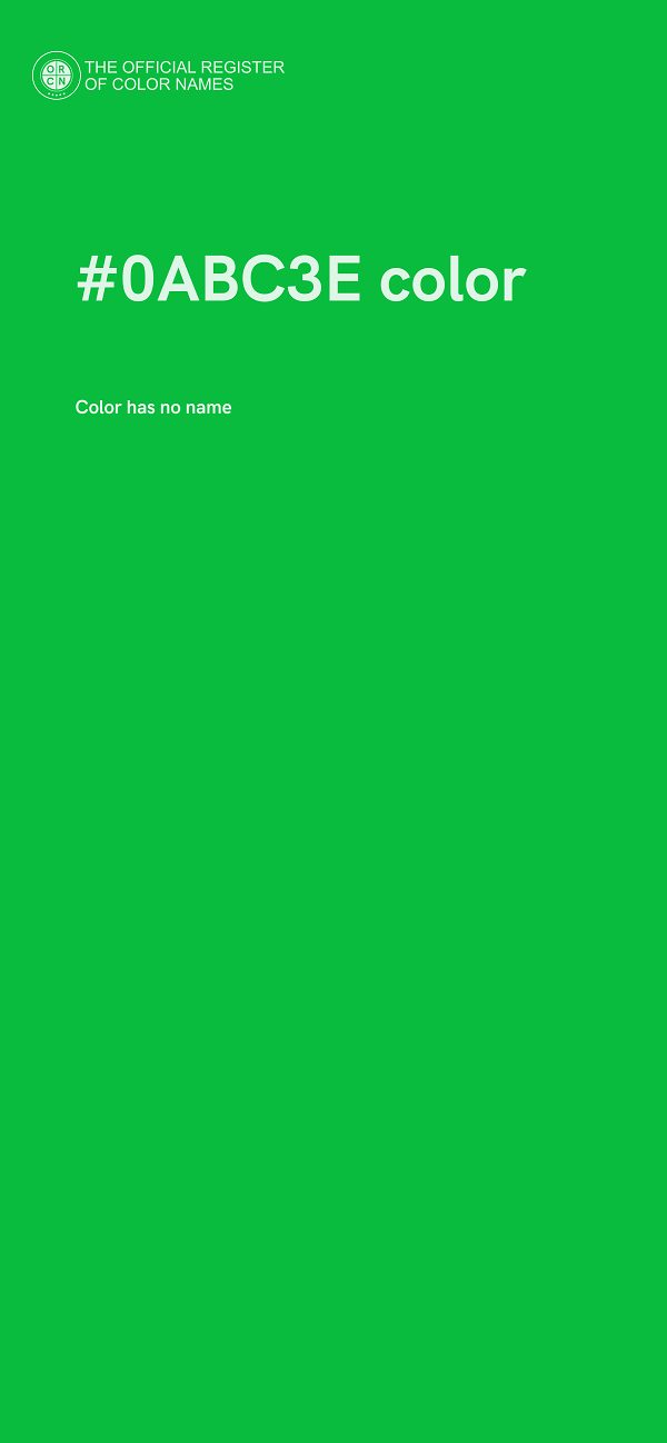 #0ABC3E color image