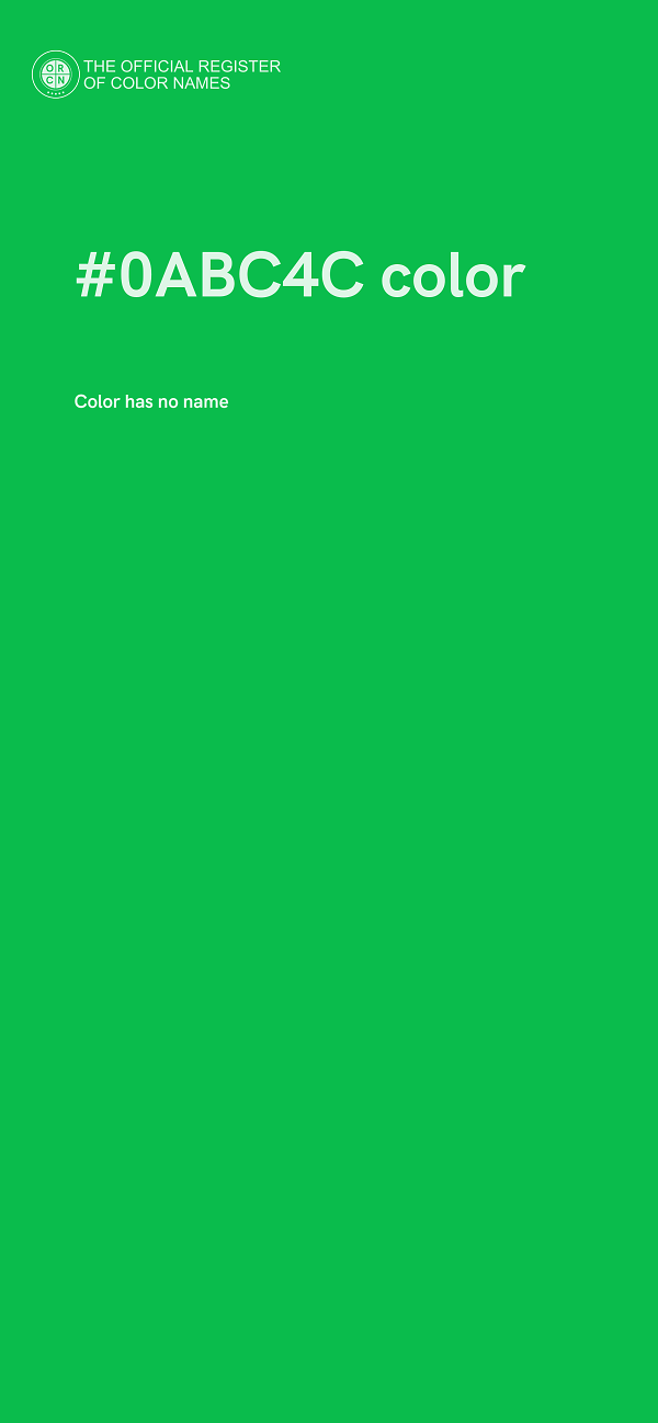 #0ABC4C color image