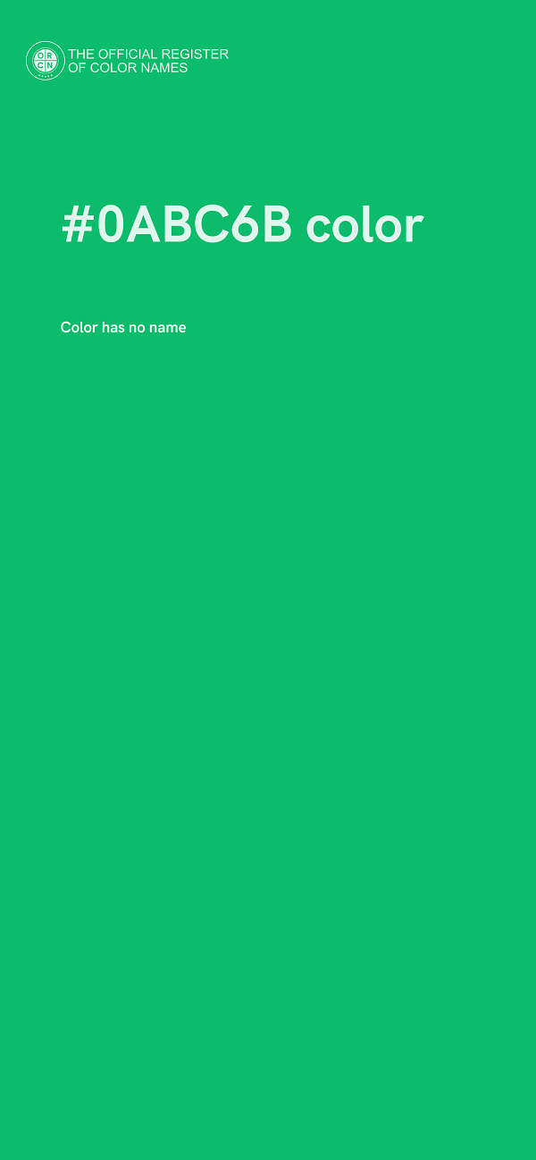#0ABC6B color image