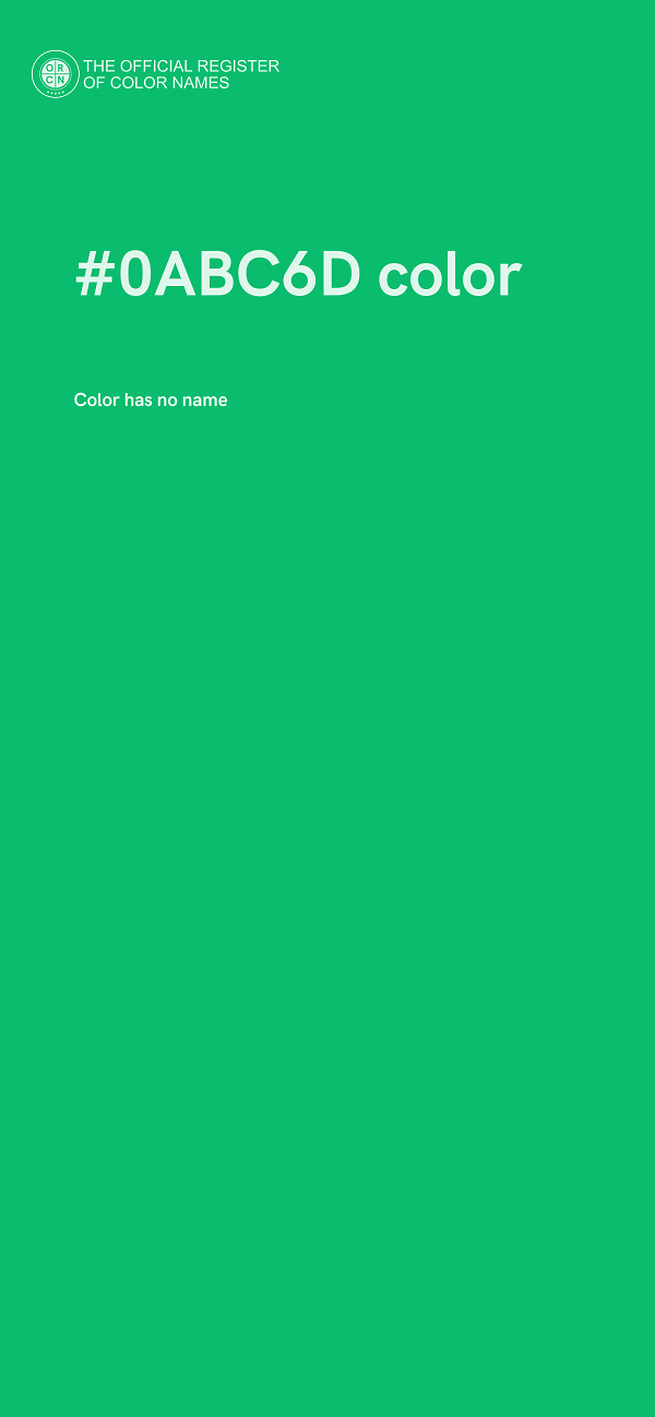#0ABC6D color image