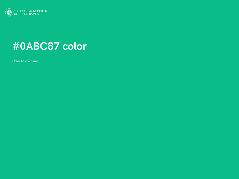 #0ABC87 color image