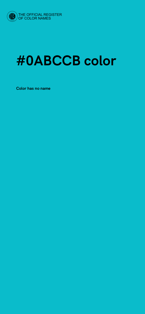 #0ABCCB color image