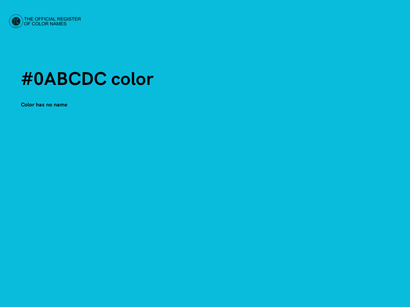 #0ABCDC color image