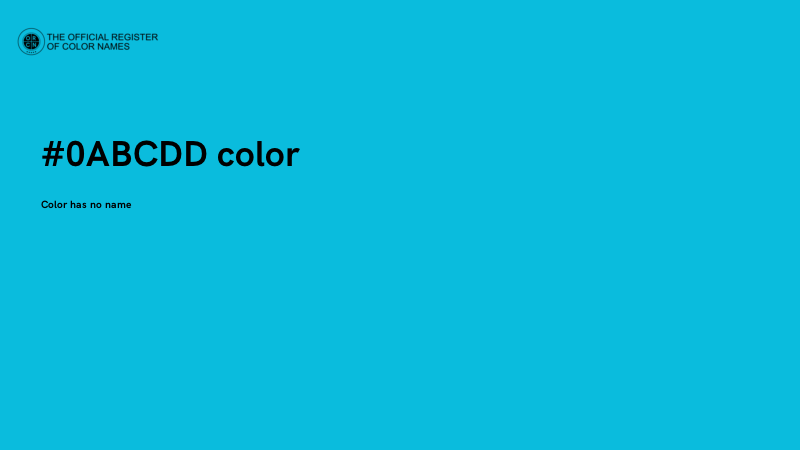#0ABCDD color image
