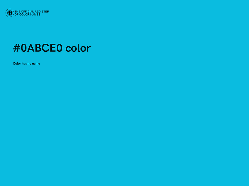 #0ABCE0 color image