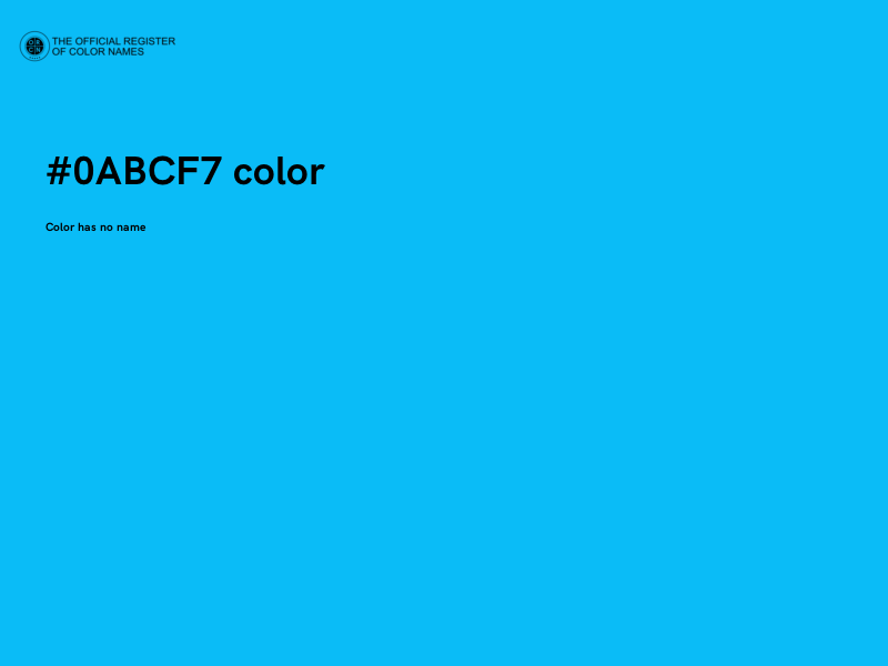 #0ABCF7 color image