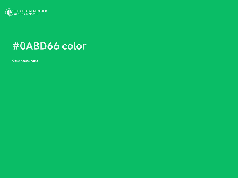 #0ABD66 color image