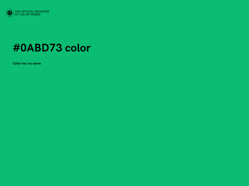 #0ABD73 color image