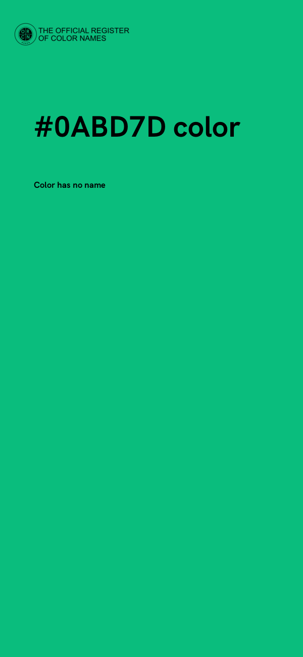 #0ABD7D color image