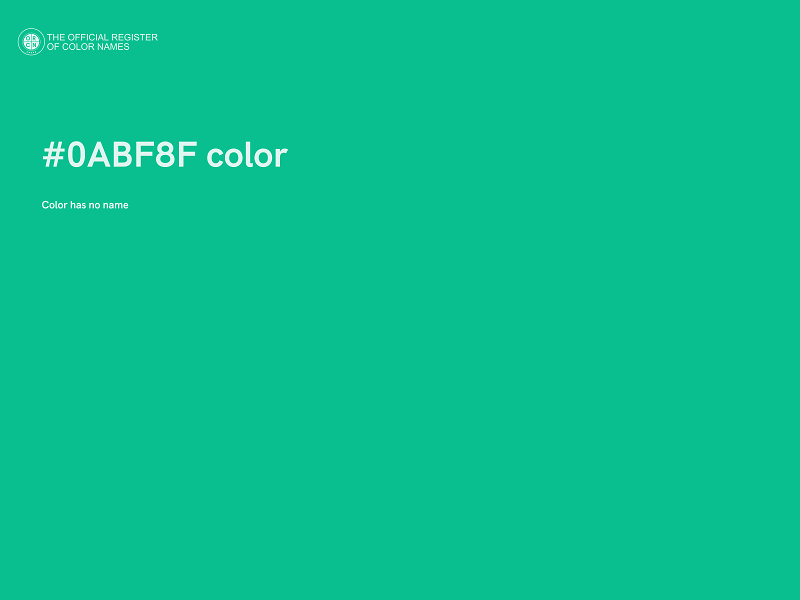 #0ABF8F color image