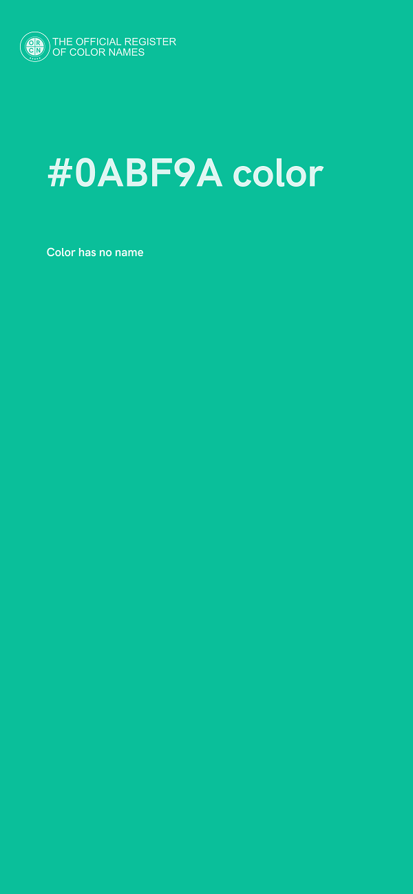 #0ABF9A color image