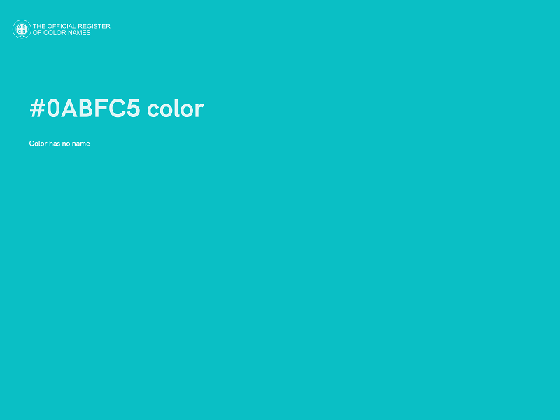 #0ABFC5 color image