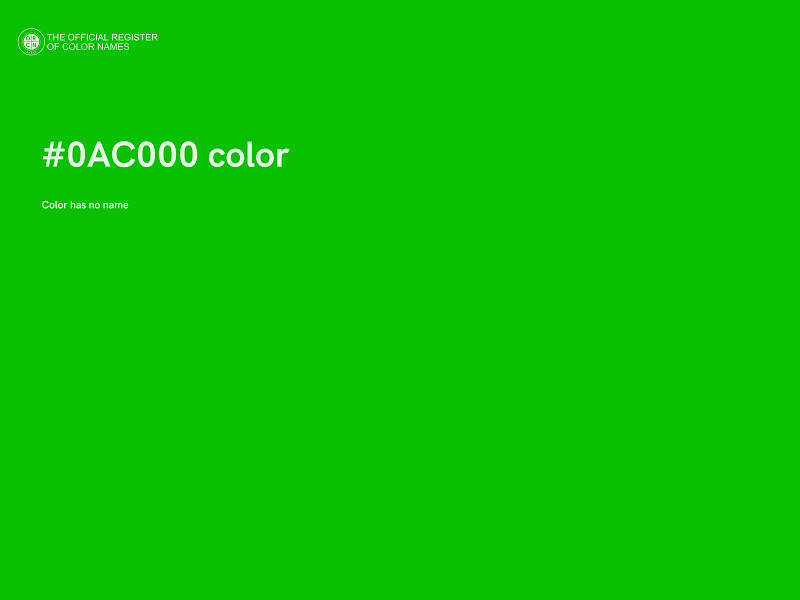 #0AC000 color image