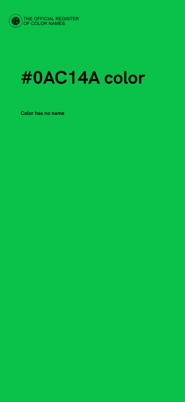 #0AC14A color image