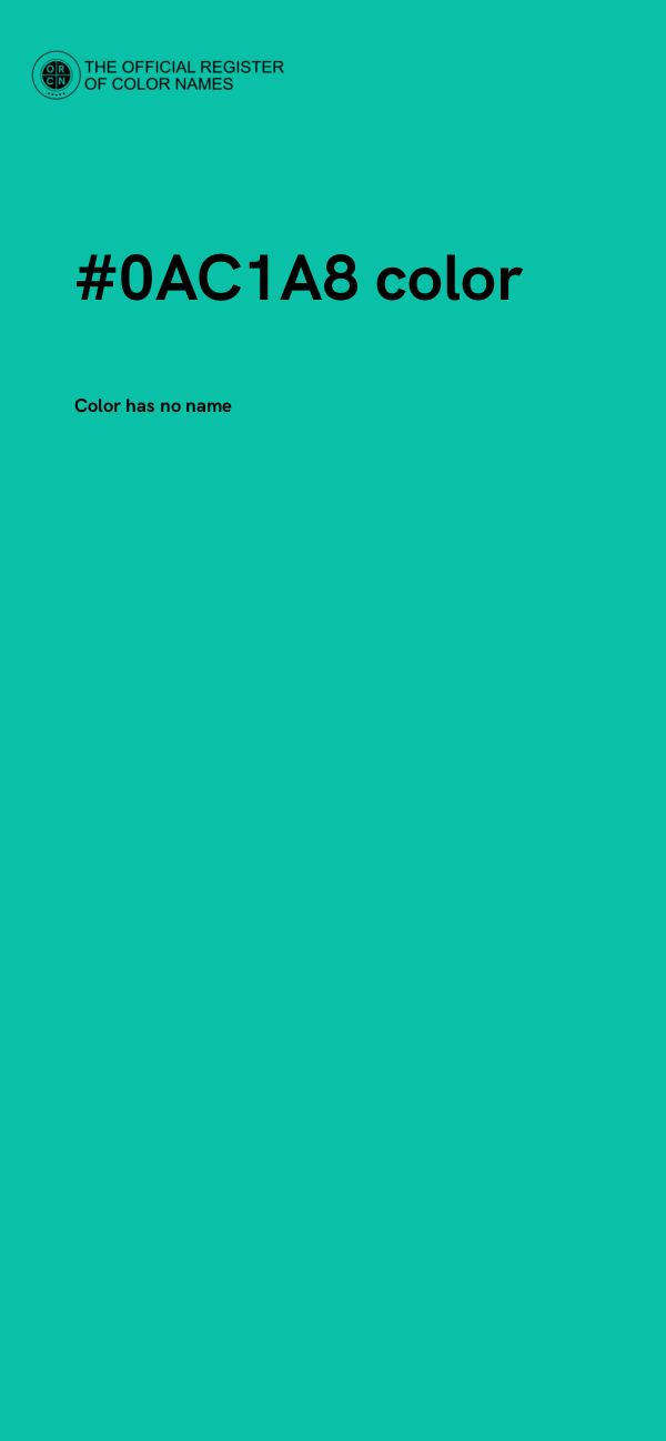 #0AC1A8 color image