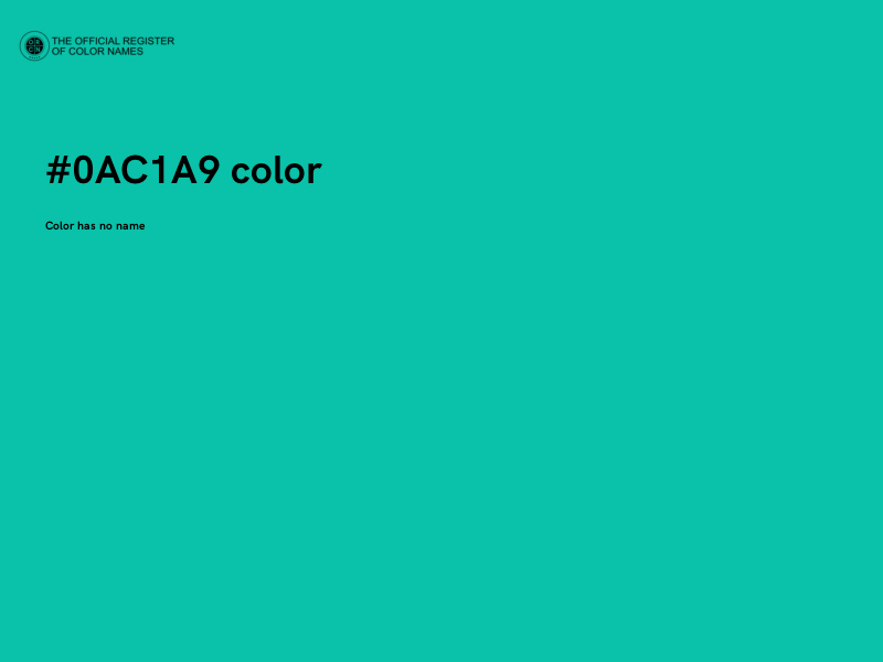 #0AC1A9 color image