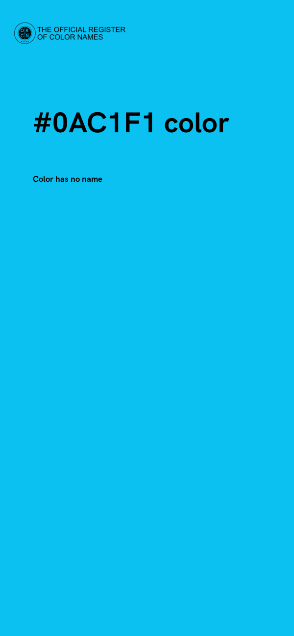 #0AC1F1 color image
