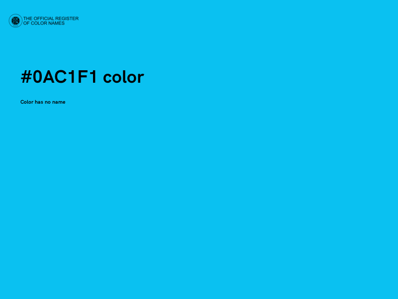 #0AC1F1 color image