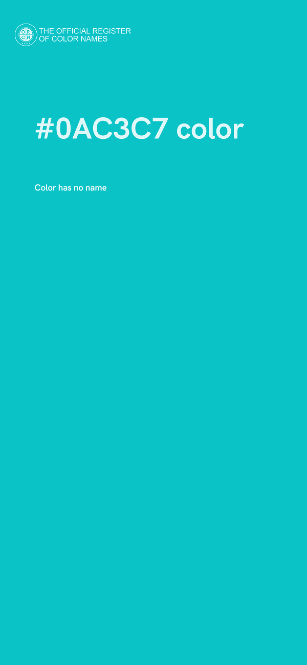 #0AC3C7 color image