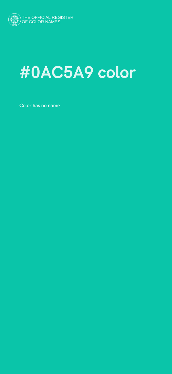 #0AC5A9 color image