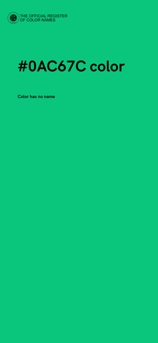 #0AC67C color image